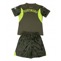 Echipament fotbal Borussia Dortmund Portar Tricou Deplasare 2024-25 pentru copii maneca scurta (+ Pantaloni scurti)